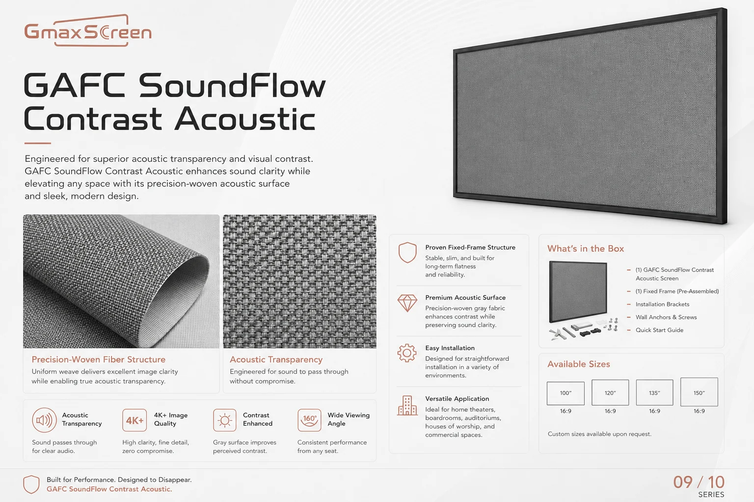 SoundFlow Contrast Acoustic material and structure